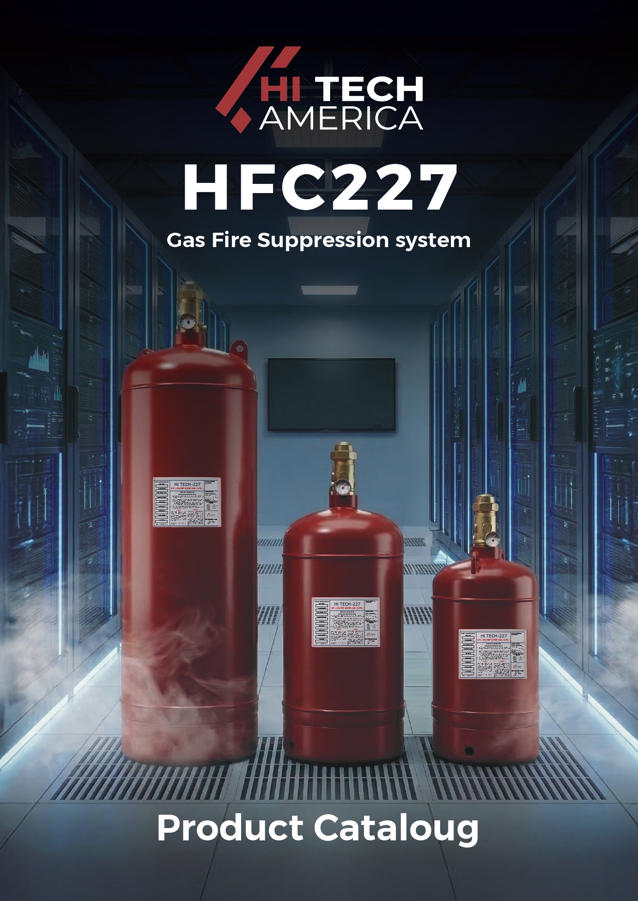 HI TECH AMERICA نظام إخماد الحريق بالغاز النظيف HFC-227ea