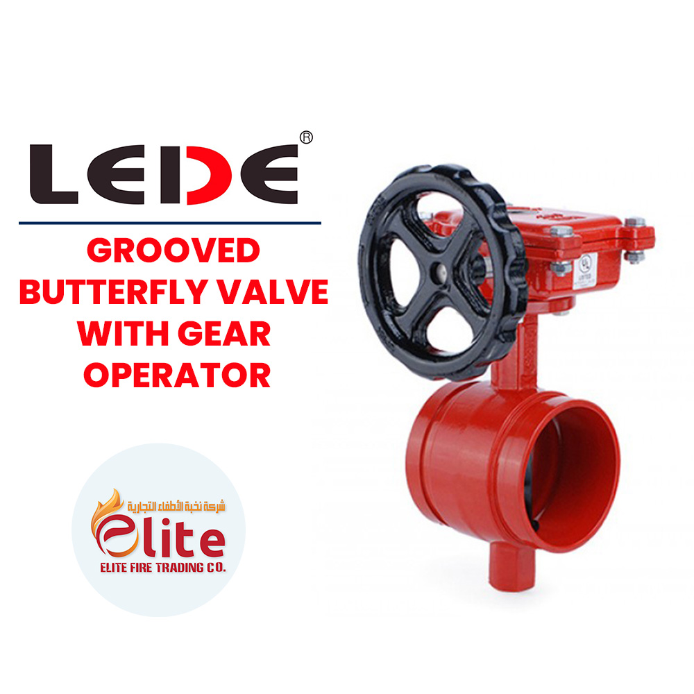 LEDE Lede GROOVED BUTTERFLY VALVE WITH GEAR OPERATOR in Saudi Arabia