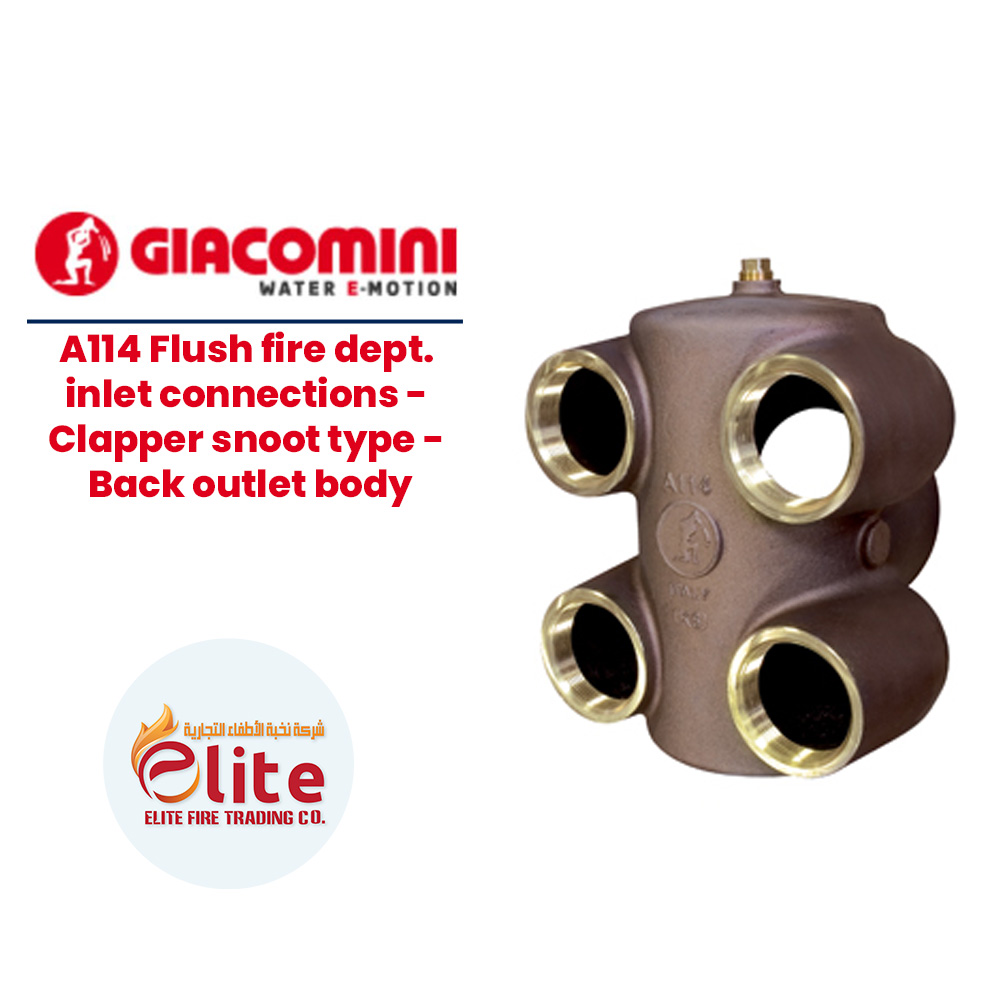 Giacomini Giacomini A114 Flush fire dept. inlet connections - Clapper snoot type - Back outlet body in Saudi Arabia