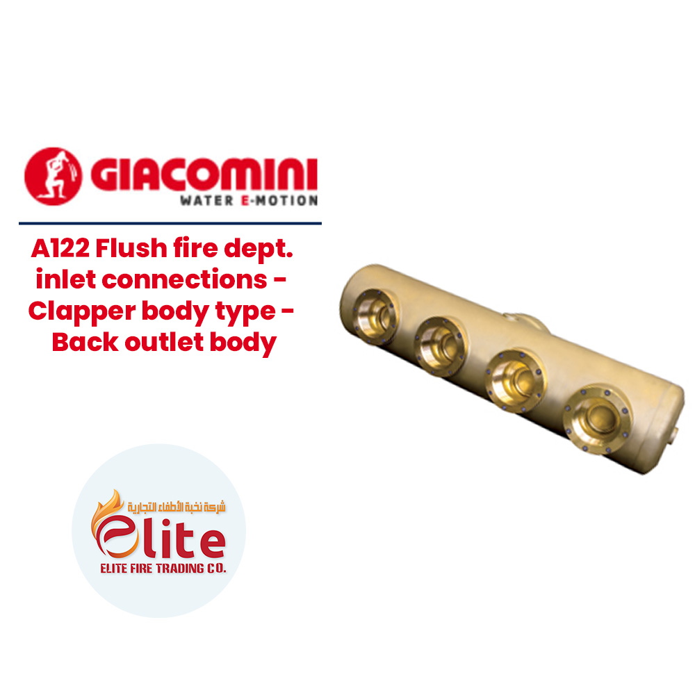 Giacomini Giacomini A122 Flush fire dept. inlet connections - Clapper body type - Back outlet body in Saudi Arabia