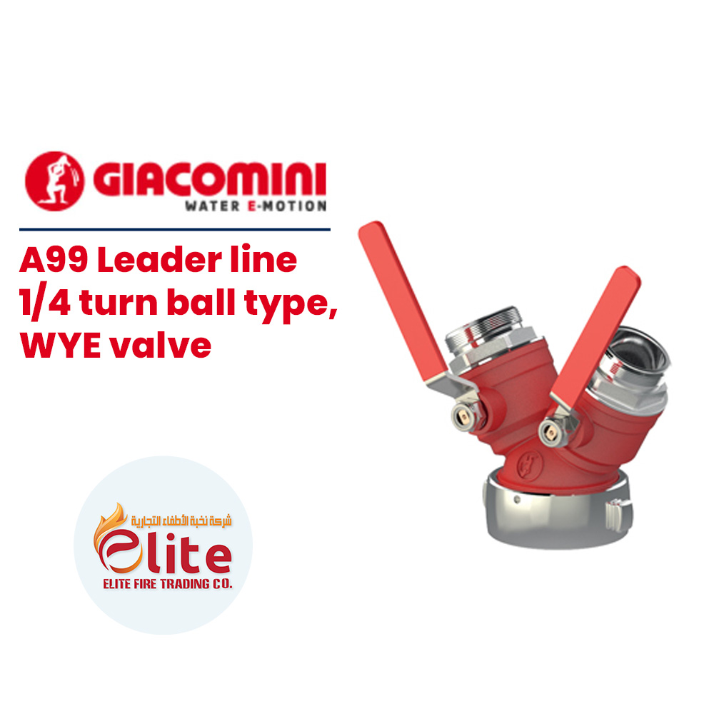 Giacomini Giacomini A99 Leader line 1/4 turn ball type, WYE valve in Saudi Arabia
