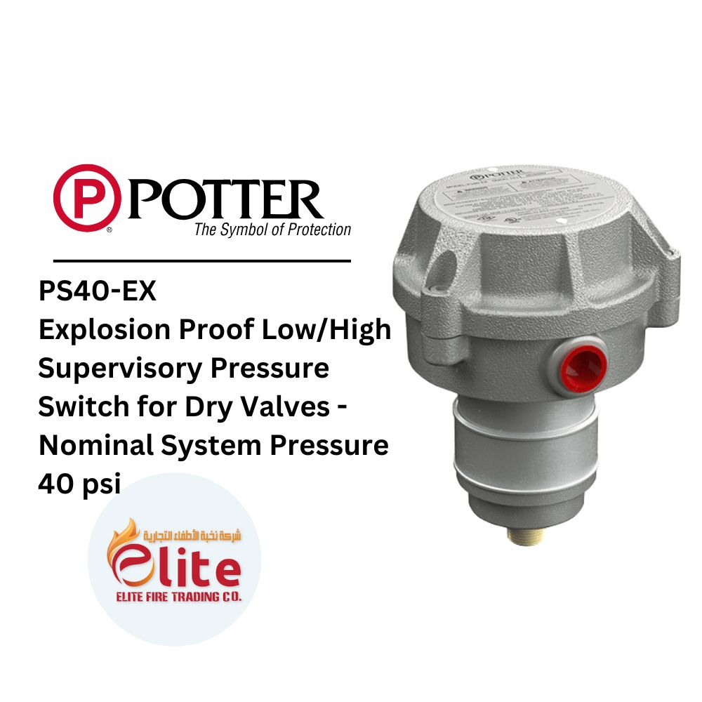 Potter Potter - PS40-EX Explosion Proof Low/High Supervisory Pressure Switch for Dry Valves - Nominal System Pressure 40 psi - in Saudi Arabia